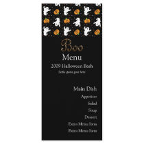 Halloween Boo Menu Card rack cards by 13BlackCatsDesigns Halloween Boo Menu Card rack cards