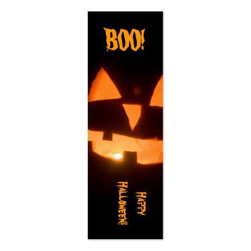 halloween bookmark business card template