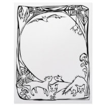 Halloween Border letterhead by catsclips Halloween Border letterhead