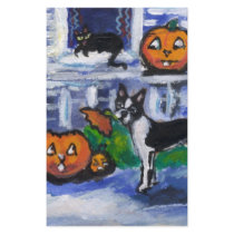 Halloween Boston Terrier mischief Personalized Stationery