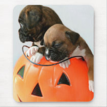Halloween Boxer puppies mousepad