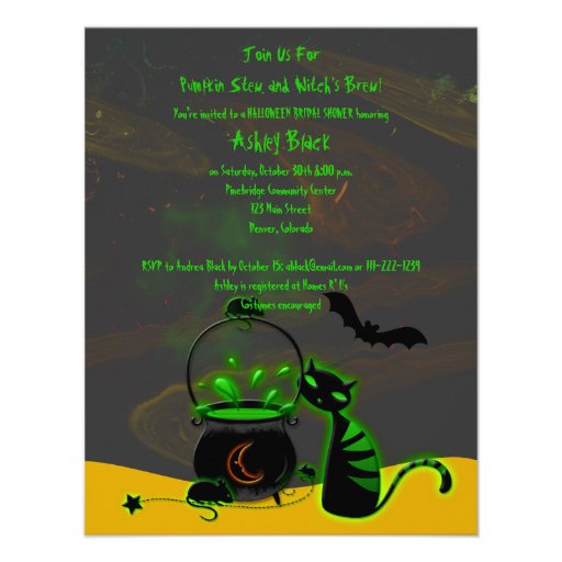 Halloween Bridal Shower Invitation