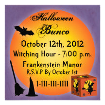 Halloween Bunco Invitation
