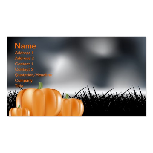 Halloween Business Card Templates (front side)