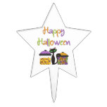 Halloween Candy Black Cat Star Cake Toppers