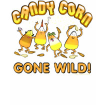 Halloween Candy Corn Black T-Shirt.