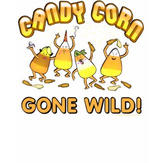 Halloween Candy Corn Black T-Shirt. shirt