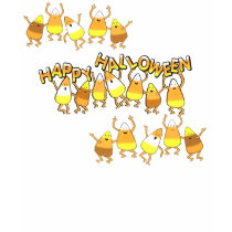 Halloween Candy Corn Black T-Shirt.
