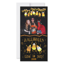Halloween Candy Corn Custom Photo Card photo cards