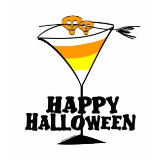 Halloween Candy Corn Martini T-shirt shirt