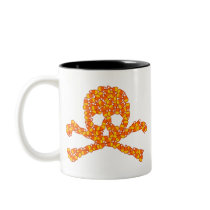 Halloween Candy Skull Doodle Art Mug mugs