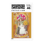 halloween card 3 bright postage stamp