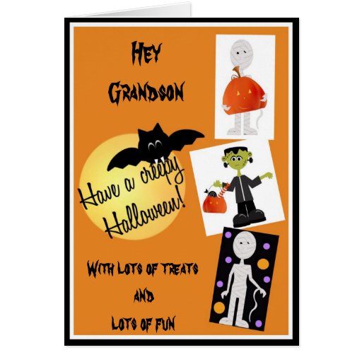 Halloween Card for Grandson Zazzle