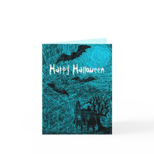 Halloween Card Haunting House Scratch card