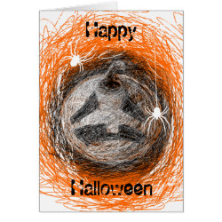 Halloween Card Pumpkin Cry card