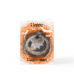 Halloween Card Pumpkin Laugh card