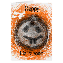 Halloween Card Pumpkin Rabbit card