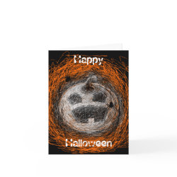 Halloween Card Pumpkin Scream card