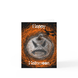 Halloween Card Pumpkin Vampire card