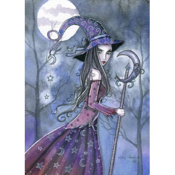 Halloween Card Purple Witch card