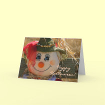 Halloween Card--Scarecrow Girl--Happy Halloween cards