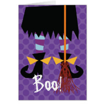 Halloween Card witch feet cards