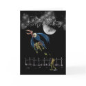 Halloween card with vulture and zombie humour