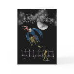 Halloween card with vulture and zombie humour