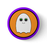 Halloween Cartoon Ghost Pinback Buttons