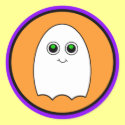 Halloween Cartoon Ghost stickers by mariannegilliand Halloween Cartoon Ghost stickers