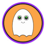 Halloween Cartoon Ghost Stickers