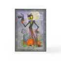 "Halloween Cat" Blank Card by Hed_Bon_Studios "Halloween Cat" Blank Card