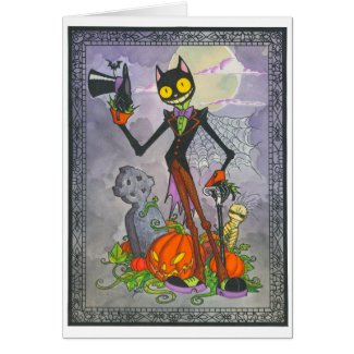 "Halloween Cat" Blank Card