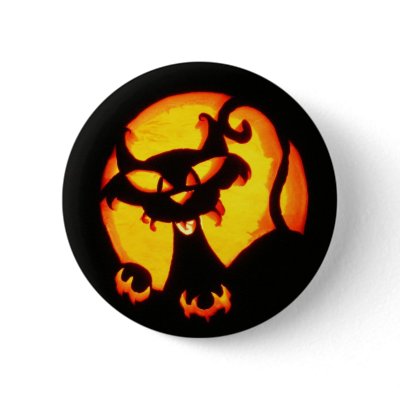 halloween cat buttons