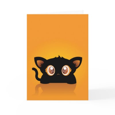 Halloween cat card