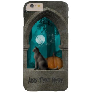 Halloween Cat Castle Window iPhone Case Barely There iPhone 6 Plus Case