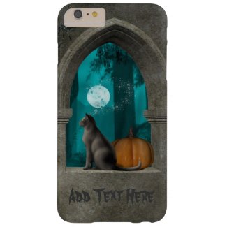 Halloween Cat Castle Window iPhone Case Barely There iPhone 6 Plus Case