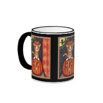 Halloween Cat Coffee Mug by jamiecreates1 Halloween Cat Coffee Mug