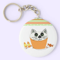 Halloween Cat Cupcake keychains