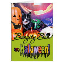 Halloween - Cat - Daisy Greeting Card