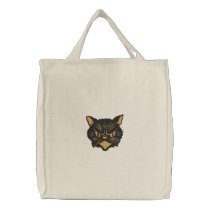 Halloween Cat embroidered bags