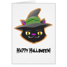 Halloween Cat Greeting Cards