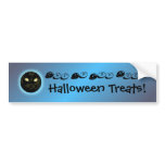 Halloween Cat in the Moon Party Decoration Bumper  Bumper Sticker