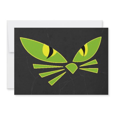 Halloween cat invitations