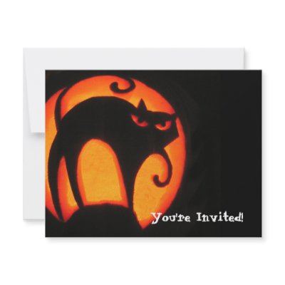 Halloween Cat invitations