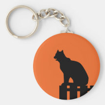 Halloween Cat Keychain