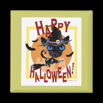 Halloween Cat Party Art - Multi magnets by JUDERM Halloween Cat Party Art - Multi magnets