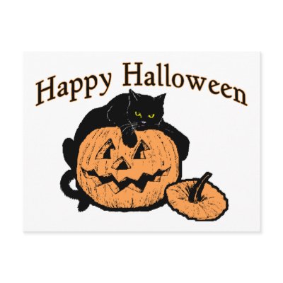 Halloween Cat postcards