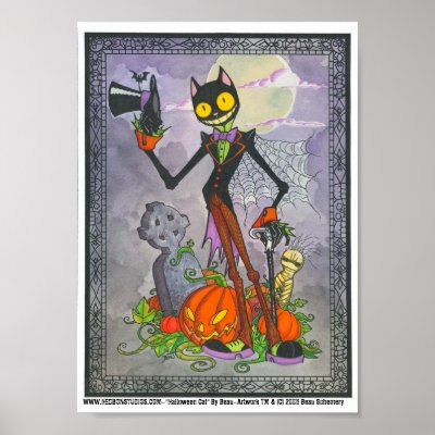 "Halloween Cat" posters