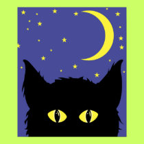 Halloween Cat poster posters by holiday_tshirts Halloween Cat poster posters
